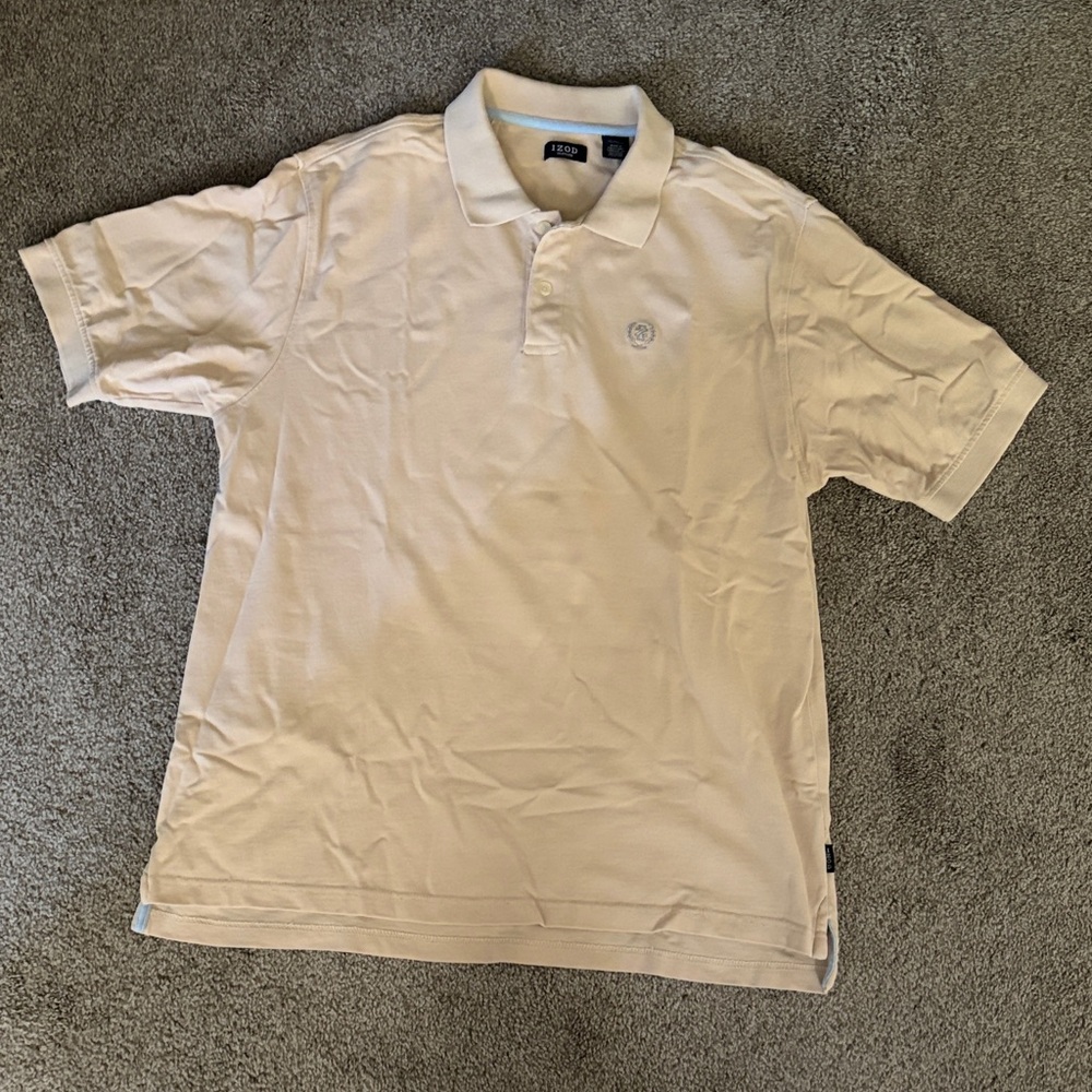 Izod Men’s Cream Polo Shirt with Subtle Logo